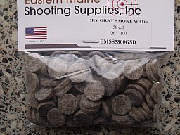 Verdämmpfropfen / Wool Wads cal. .58 von "Eastern Maine"