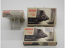 60 Patronen Norma Kal 7x64 170grs Plastic Point Medium Game