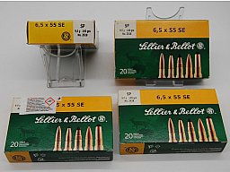80 Patronen S&B Kal 6,5x55 SE Schwedenmauser 140grs Softpoint