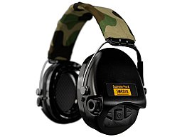 Sordin Supreme Pro-X Gehörschutz - aktiver Jagd-Gehörschützer - EN 352 - Gel-Kissen, Camo-Band