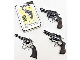 3 Stück EWB - pflichtige Gasrevolver 1x RÖHM RG6S Kal. 6mm + 2x ARMINIUS HW1 Kal. 9mm R Knall