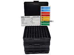 100er Patronenbox 9mm .32 S&W .380 ACP MTM CASE-GARD P-100-9-40 schwarz mit Scharnier NEU