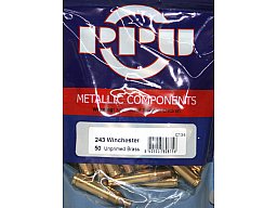 50 Stück > NEUE PPU / PrviPartizan Langwaffenhülsen .243 Win. Boxerzündung Unprimed Brass #C143