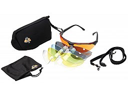BROWNING Shooting Glasses CLAYMASTER | Schutzbrillen SET mit 5 verschiedenen Gläsern PSA EN 166 Gelb