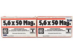 40 RWS Patronen 5,6x50 Mag. -3,24 Vollmantel