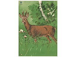 1 Stück - DJV Scheibe Nr. 1 REHBOCK 100m (86x122cm) Jagdkurs, Jägerprüfung, Wildscheibe, Zielscheibe