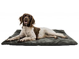 1 x AKAH Hunde Thermobett 100x120 cm | Faserpelz Vlies isoliert rutschfest maschinenwaschbar 30°