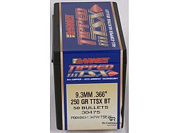 50St. BARNES 9,3mm(.366Dia.) - 250 - TTSX-BT(Tipped Triple Shock X-Bullet)-#30475 - Versand ab 6,40€