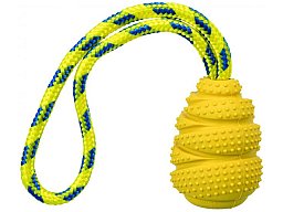 TRIXIE Jumper am Seil, schwimmt, Naturgummi 7 cm/25 cm | Hundespielzeug, Apportierarbeiten ... NEU