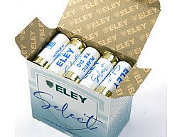 250 x ELEY SELECT TRAP Sportschrotpatronen Fallscheibe Parcours Shotgun Cart 12/67 2,4mm 24g No 7,5
