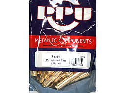 50 Stück > NEUE PPU / PrviPartizan Langwaffenhülsen 7x64 Boxerzündung / Unprimed Brass #C064