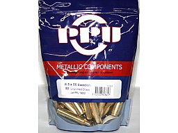 50 Stück > NEUE PPU/PrviPartizan Langwaffenhülsen 6,5x55 Swedish | Boxerzündung Unprimed Brass #C083