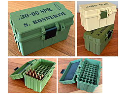 Munitionsbox .30-06 Spr. Ammo Box Patronen Wiederladen 50 Schuss personalisierbar abschließbar