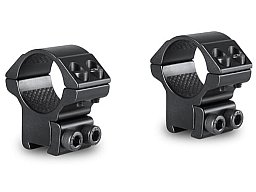 HAWKE - Match Ringmontagen Aluminium 1'' Zoll 25,4mm Mittelrohr für 9-11mm Schiene Bauhöhe MEDI 13mm