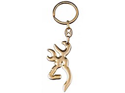 BROWNING "give away" massiver Schlüsselanhänger / Key Ring > Browning LOGO Gold- Messingfarben !