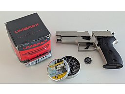 RWS UMAREX C225 vernickelt CO2-Pistole mit Zubehör