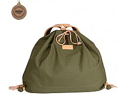Traditioneller GEBIRGS JAGDRUCKSACK Canvas grün 100% Baumwolle wasserfest Leder 33L 55x65cm 0,9kg