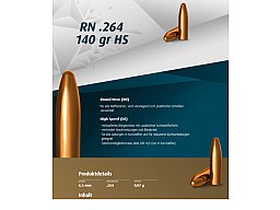 250St. H&N Geschosse .264 - 6,5MM 140grs - 9,07g Haendler&Natermann BLEIGESCHOSSE 6,5x55 Rundkopf