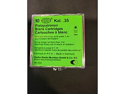 Wadie Knallpatronen Cal. 35 10 Stück, grüne Packung