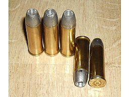 10 Stück Dekos .44 Remington Magnum / .44 Rem. Mag. Blei Hohlspitz Geschosse mit Messinghülsen