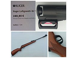 LUFTGEWEHR __ Ruger Air Scout Rancher __ Kal. 4,5 mm (.177) ___ Neu Preis 249,- EUR