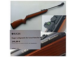 LUFTGEWEHR __ Ruger Air Scout Rancher __ Kal. 4,5 mm (.177) ___ Neu Preis 249,- EUR