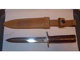 GRIECHISCHES ARMEE KOMMANDO KAMPFMESSER MIT LEDERSCHEIDE SEHR SELTEN
