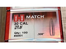 100 Geschosse Hornady 168 gr HPBT Match