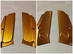 CZ-75 SP-01 Aluminium Griffschalen in Orange