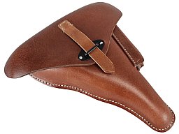 Wehrmacht Elite Waffen Elite Polizei Pistolentasche P38, Koffertasche Rindleder braun