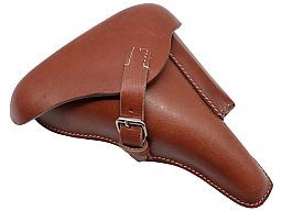 Wehrmacht Luftwaffe Elite Pistolentasche P08, Koffertasche Rindleder braun