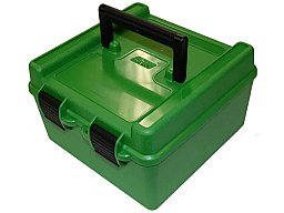MTM R-100-MAG DELUXE Patronenbox, Munitionsbox Scharnier - .223 bis .338 Lap. einzige 100er MAG Grün