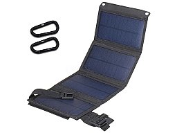 Kleines faltbares Solarpanel mit USB-Anschluss 10-20 Watt in Schwarz