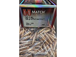 .30/.308/208grs BTHP Match Hornady No. 30733 Geschosse 100 Stk.