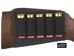 5 fach Gewehrschaft Patronenetui für Flinten Kal. 12 20 und 16 Schrot Schaftetui Patronenhalter