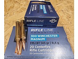 .300WinMag/145 grs. FMJBT PPU A-119 20 stk.