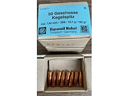 RWS Geschosse Kegelspitz Kal .30 / 165 gr