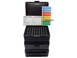 100er Patronenbox .38 .357 9x23 MTM CASE-GARD P-100-3-40 schwarz mit Scharnier NEU