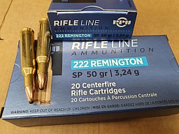 .222Remington/50grs. SP PPU A-032 200 stk.