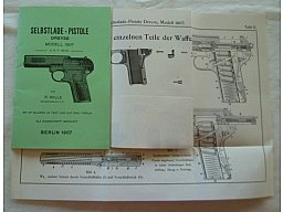 DREYSE Selbstladepistole Mod. 1907, Manual