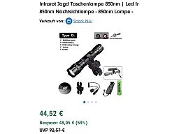 Infrarot Jagd Taschenlampe