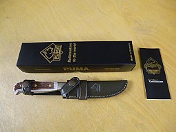 Puma Messer - Jagdnicker - Nr. 11 3590 - Griffschalen aus Hirschhorn - Lederscheide in OVP