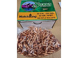 .22/.224/52 grs #1410# Sierra HPBT Geschosse 500 stk. # SSZ Berka