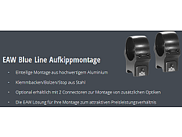 1 Paar EAW Weaverringe 30mm Bauhöhen 10mm oder 18mm Blue Line