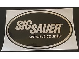 Original Sig Sauer Aufkleber When it counts Sticker Sportschiessen Schützensport