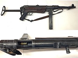 MP 40 - Replika von Denix, gealtert, mit Zubehör