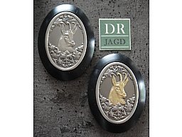 Komplettes Pistolengriffkäppchen "Gams " gold oder silber für Blaser und andere