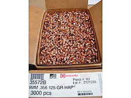 9mm/.356/125grs HAP Hornady Geschosse 500 stk lose!! #35572 # SSZ Berka