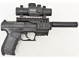 Walther CO2 Luftpistole "Nighthawk" 4,5mm mit Kompensator und Leuchtpunkt