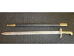 Hochwertige Replika eines Zouave (Zuave) Vorderlader Bajonett mit Scheide